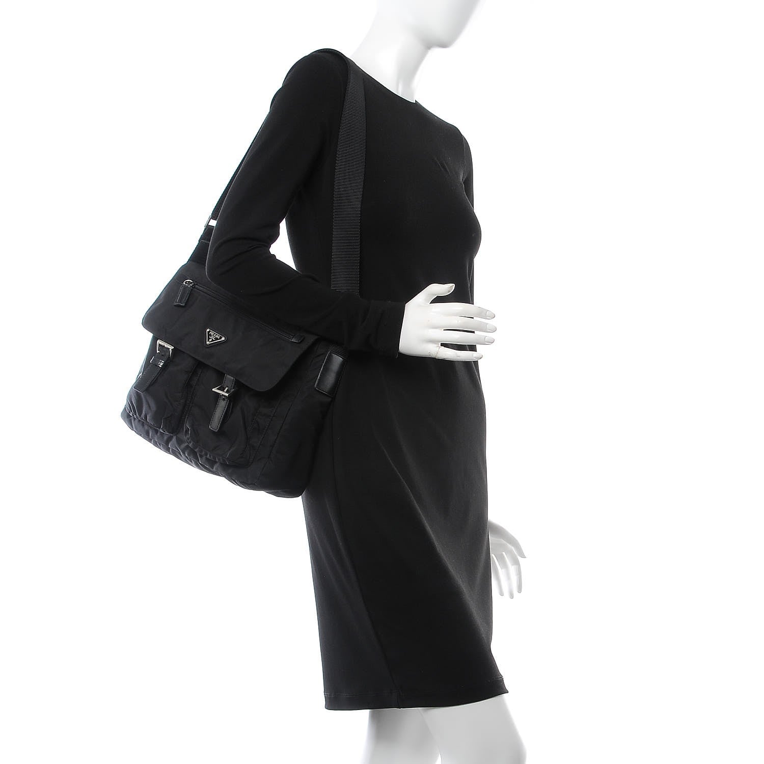 Prada Nylon Vela Sport Messenger Bag Black 2 of 6