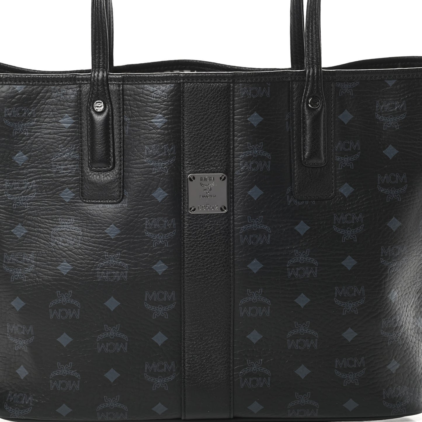 Visetos Medium Liz Reversible Shopper Tote Black