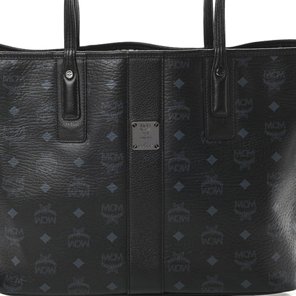 MCM Visetos Medium Liz Reversible Shopper Tote Black 10 of 18