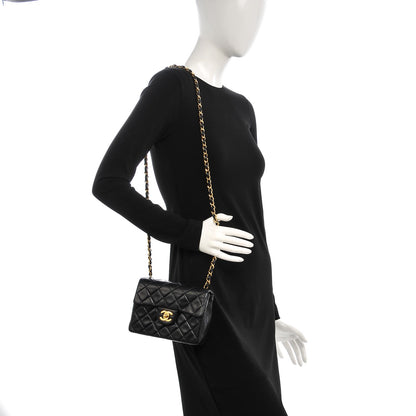 Chanel Lambskin Quilted Mini Square Flap Black 2 of 10