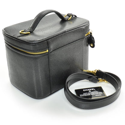 Chanel Caviar Vanity Cosmetic Case Black 3 of 10
