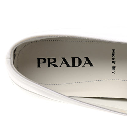 Prada Technical Nylon Triangle Logo Mens Slip On Sneakers 7 White 8 of 9