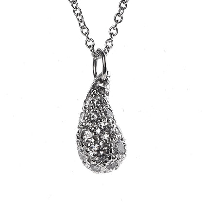 Tiffany Platinum Diamond 6mm Elsa Peretti Teardrop Pendant Necklace 4 of 7