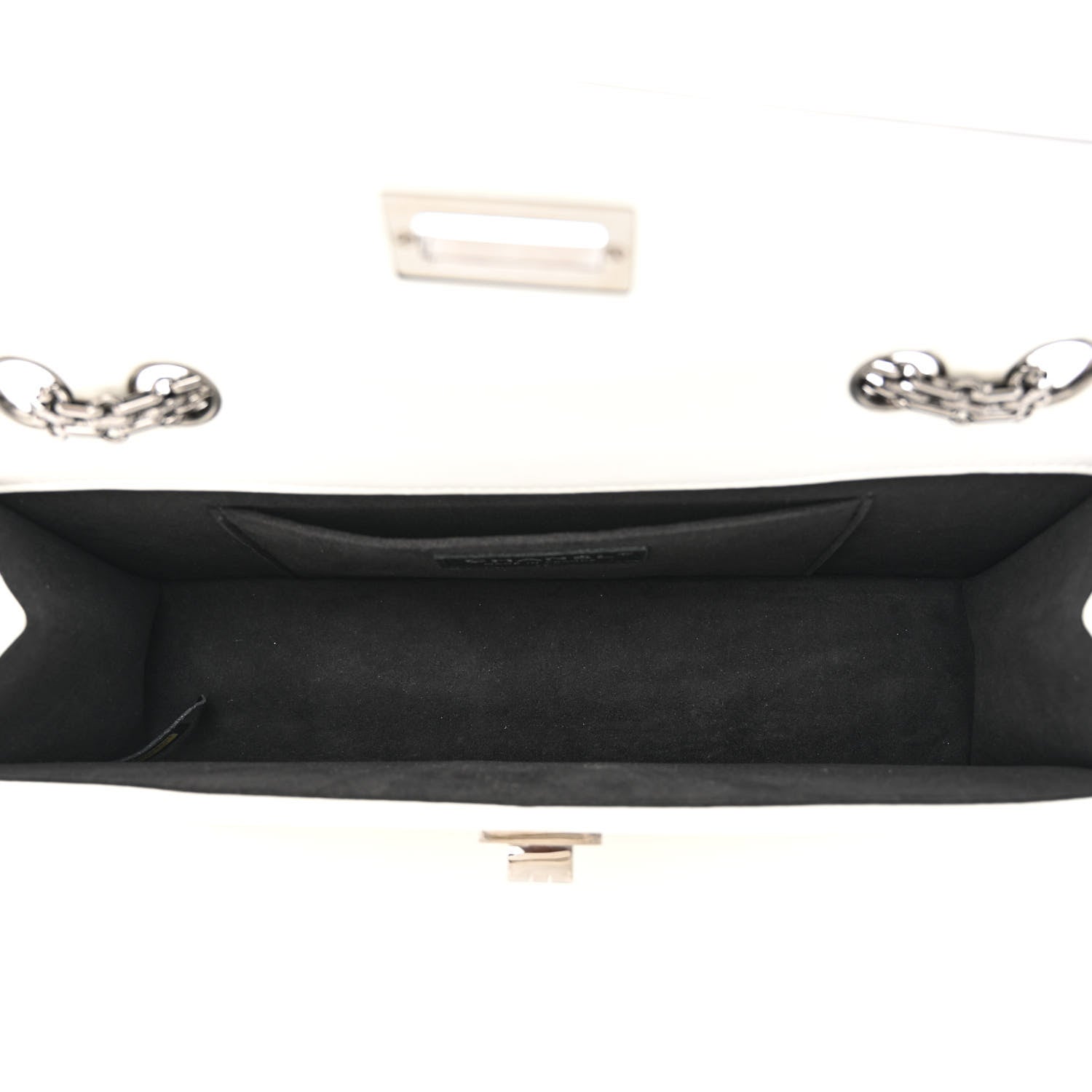 Chanel Lambskin Mademoiselle East West Flap White 5 of 11
