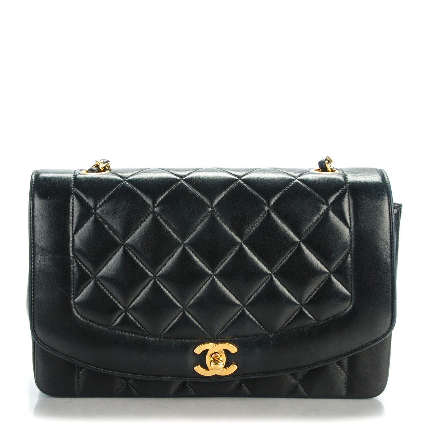 Chanel Lambskin Quilted Medium Single Flap Black 1 of 9