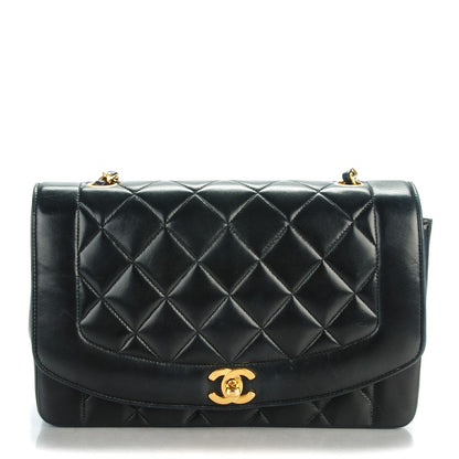 Chanel Lambskin Quilted Medium Single Flap Black 1 of 9