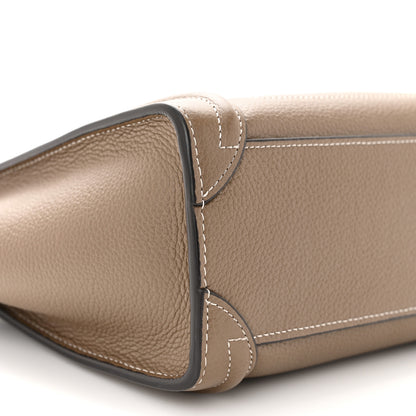Celine Drummed Calfskin Nano Luggage Souris 10 of 11