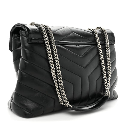 Saint Laurent Calfskin Y Quilted Monogram Medium Loulou Chain Satchel Black 3 of 15