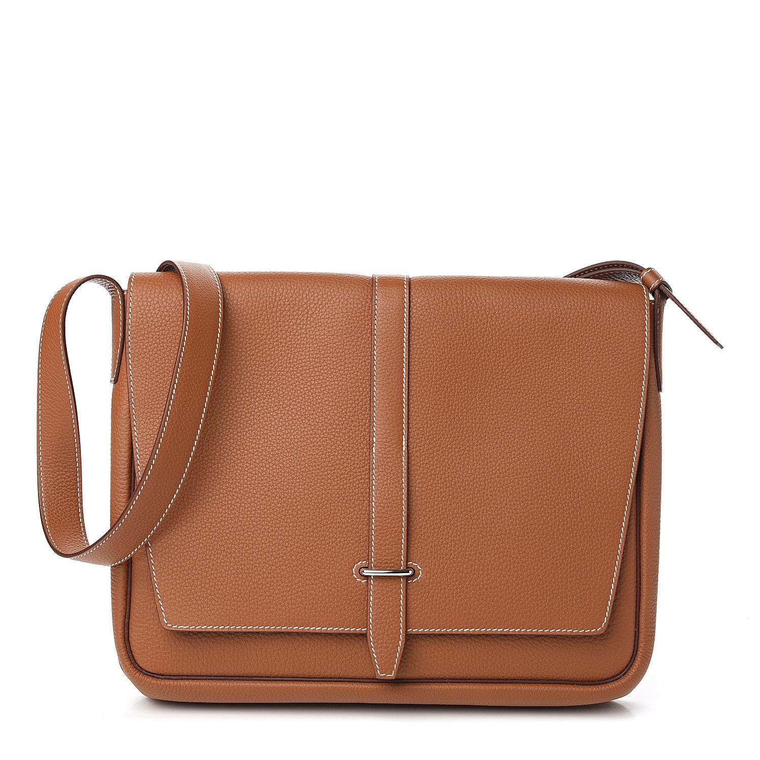 Hermes Togo Steve Light Messenger Gold 1 of 8