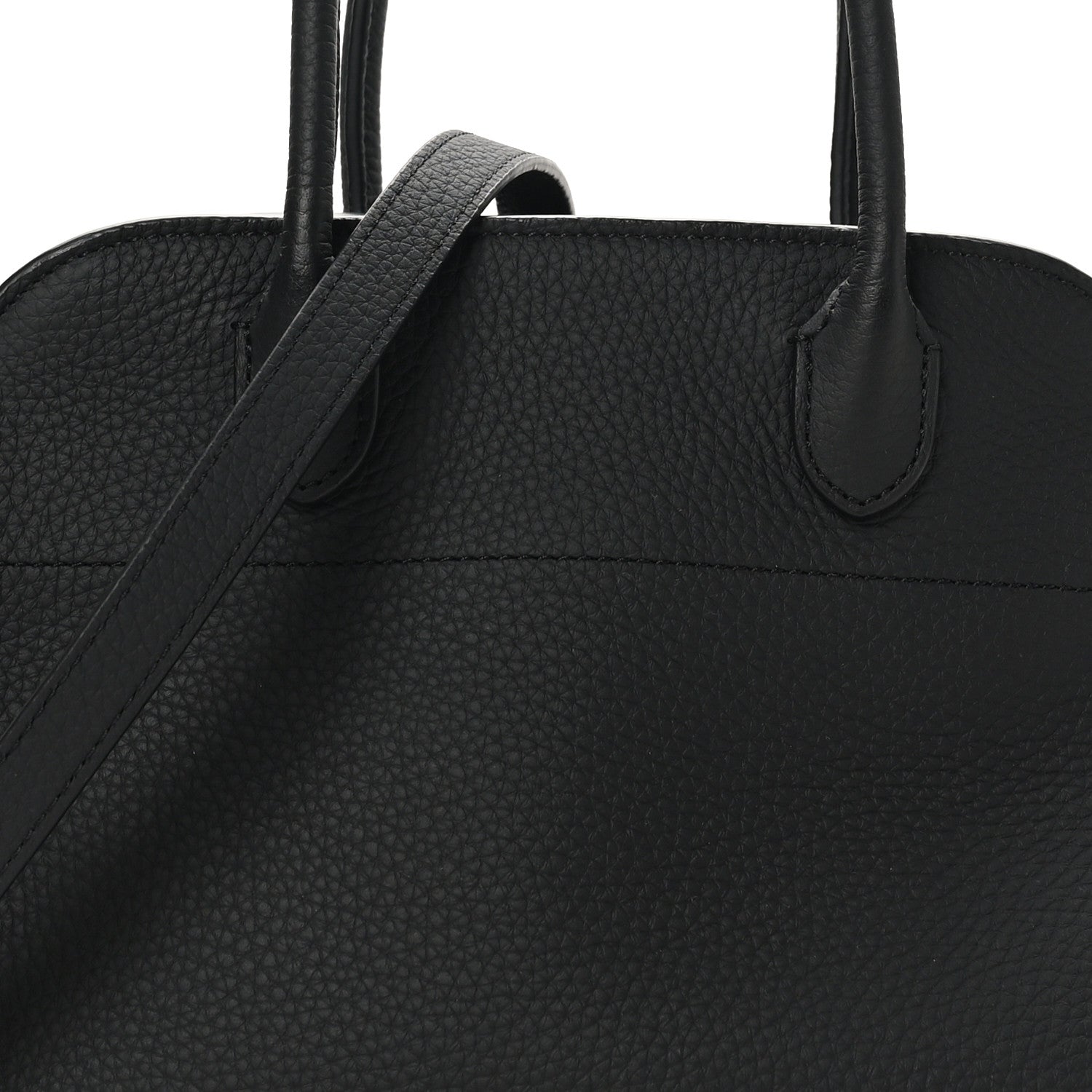 The Row Grained Calfskin Soft Margaux 10 Bag Black 7 of 9