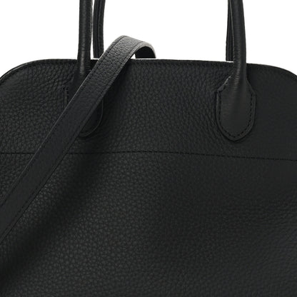 The Row Grained Calfskin Soft Margaux 10 Bag Black 7 of 9