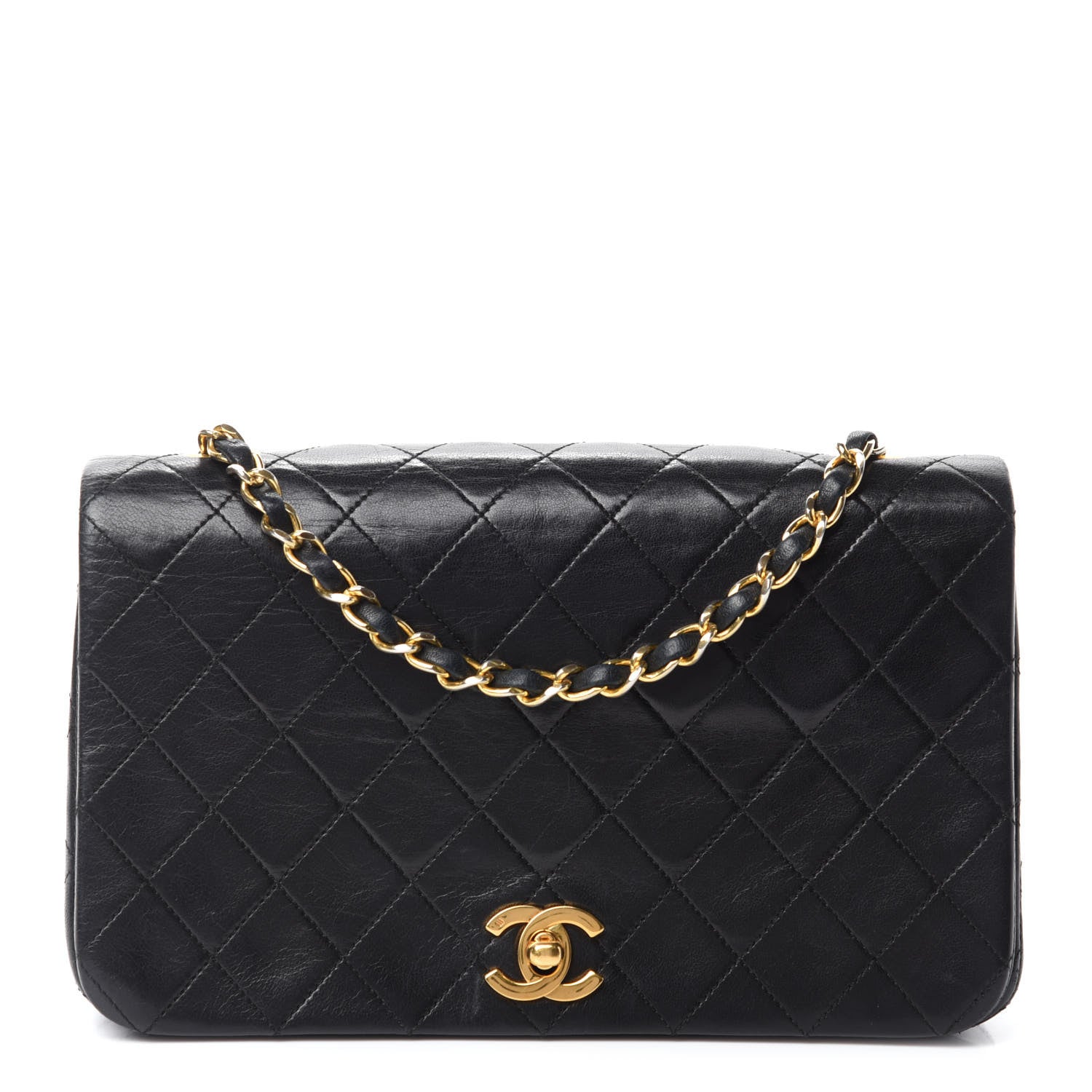 Chanel Lambskin Quilted Small Single Flap Black 1 of 11