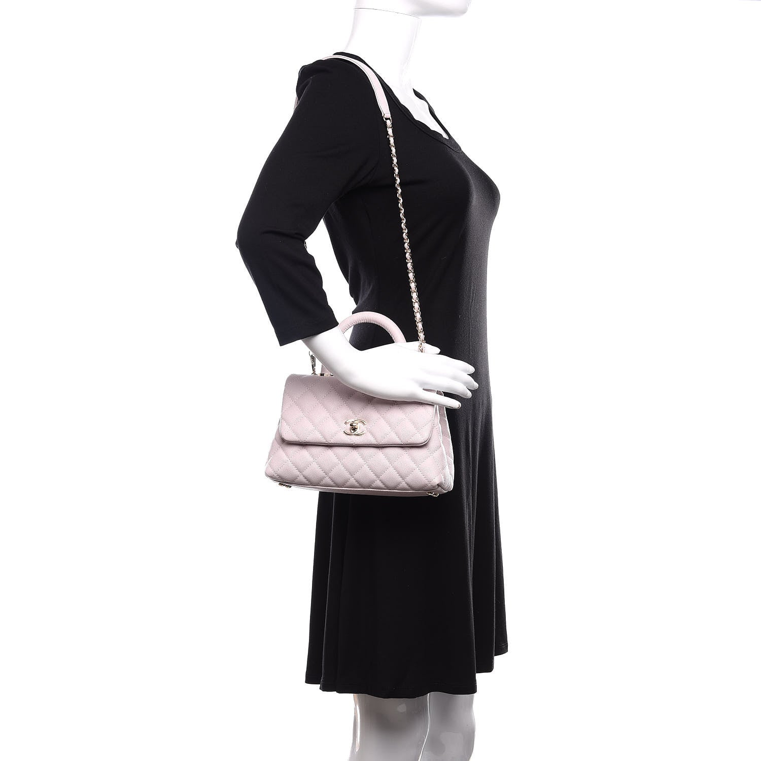 Chanel Caviar Quilted Mini Coco Handle Flap Lilas Lilac 2 of 11