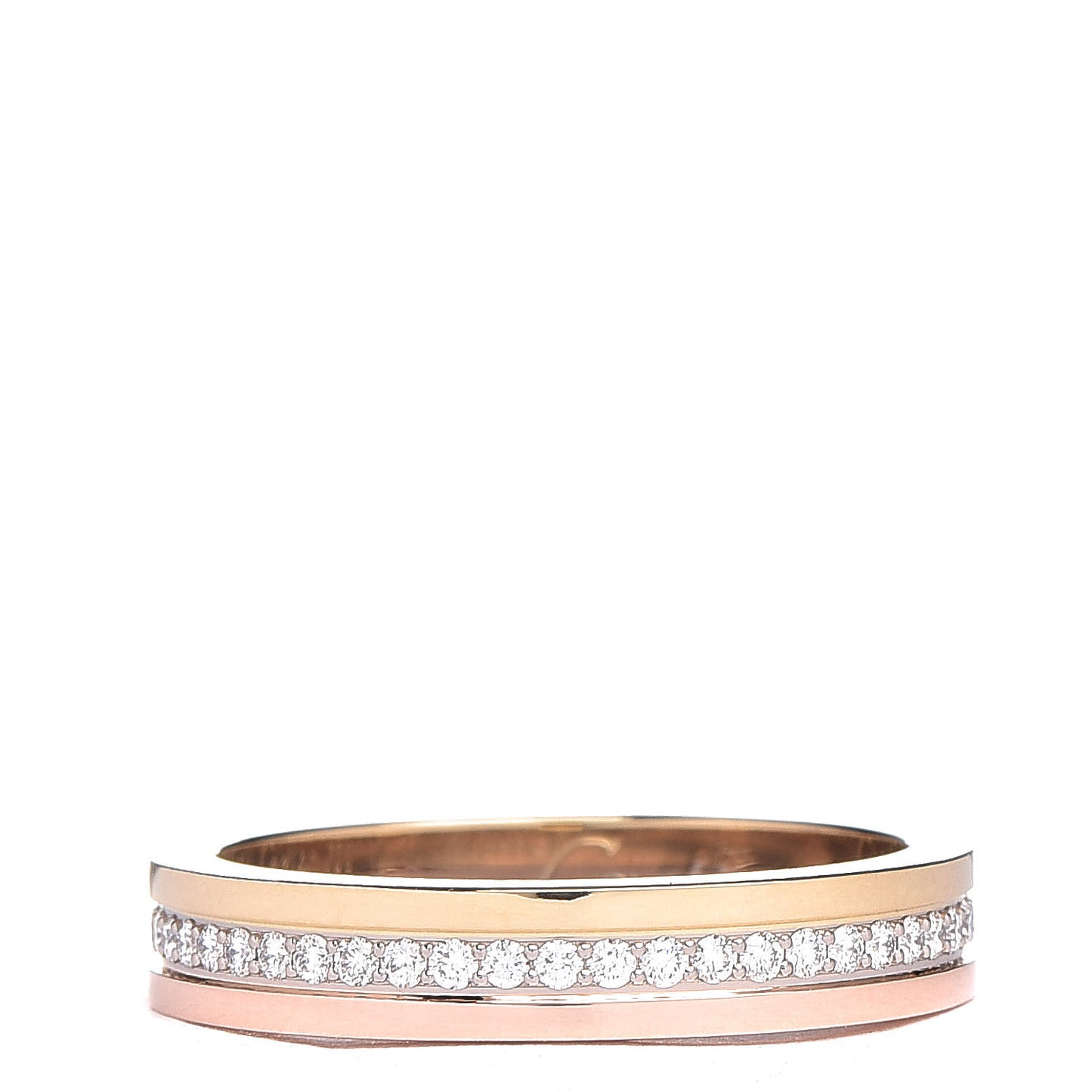 18K White Yellow Pink Gold Diamond 2.5mm Vendome Louis Cartier Wedding Band Ring 48 4.5