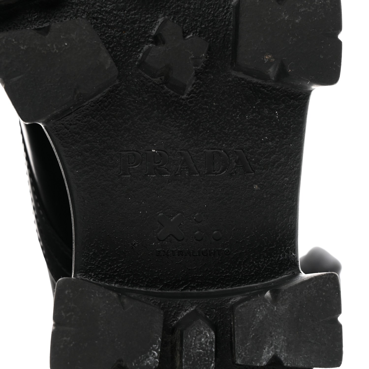 Prada Spazzolato Rois Nylon Metal Triangle Logo Monolith Pouch Pocket 55mm Boots 39 Black 9 of 9
