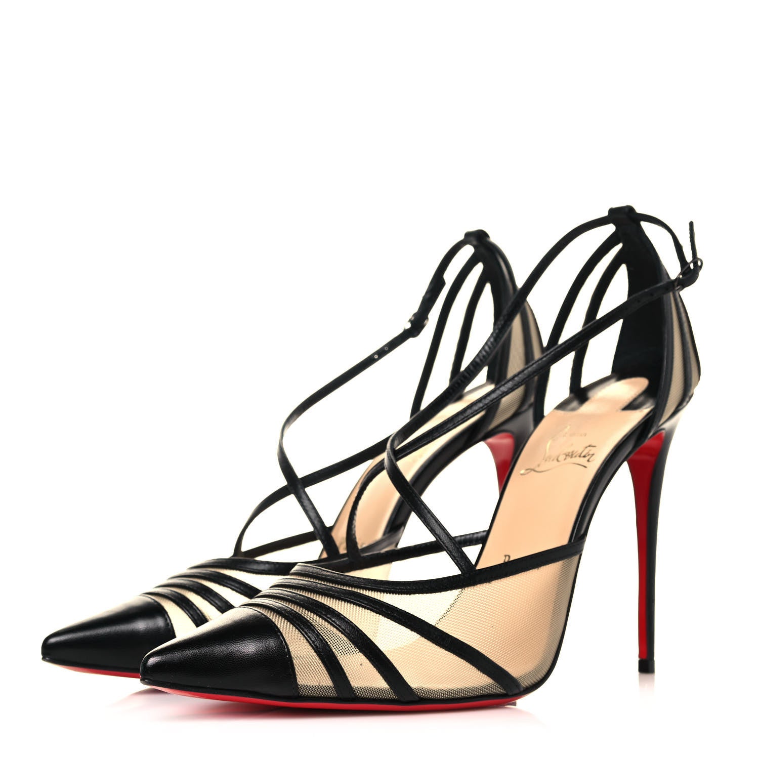 Christian Louboutin Kid Rete Theodorella 100 Pump 40 Black 3 of 8