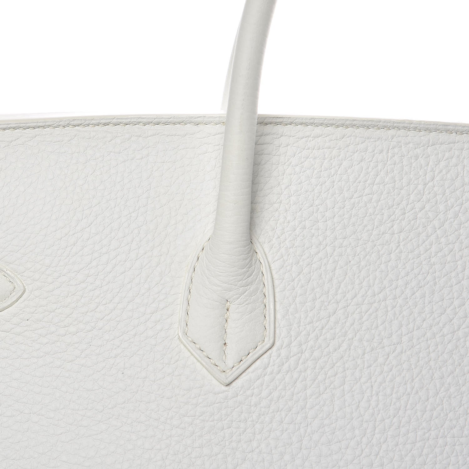 Hermes Taurillon Clemence Birkin 40 White 10 of 39