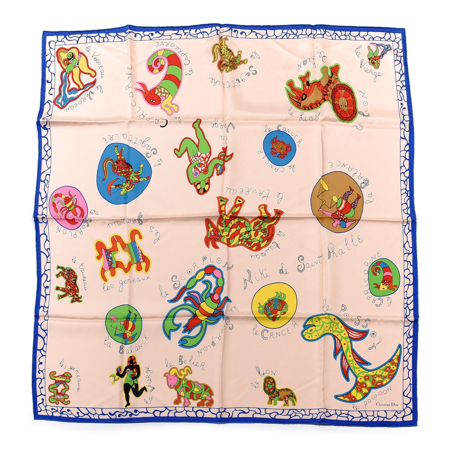 Christian Dior Silk Print Square Scarf Multicolor 1 of 4