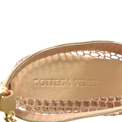 Bottega Veneta Mesh Nappa Chunky Chain Sandals 35 Beige Pony 8 of 10