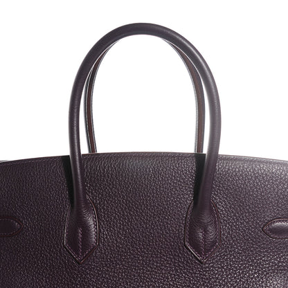 Hermes Taurillon Clemence Birkin 35 Raisin 44 of 58