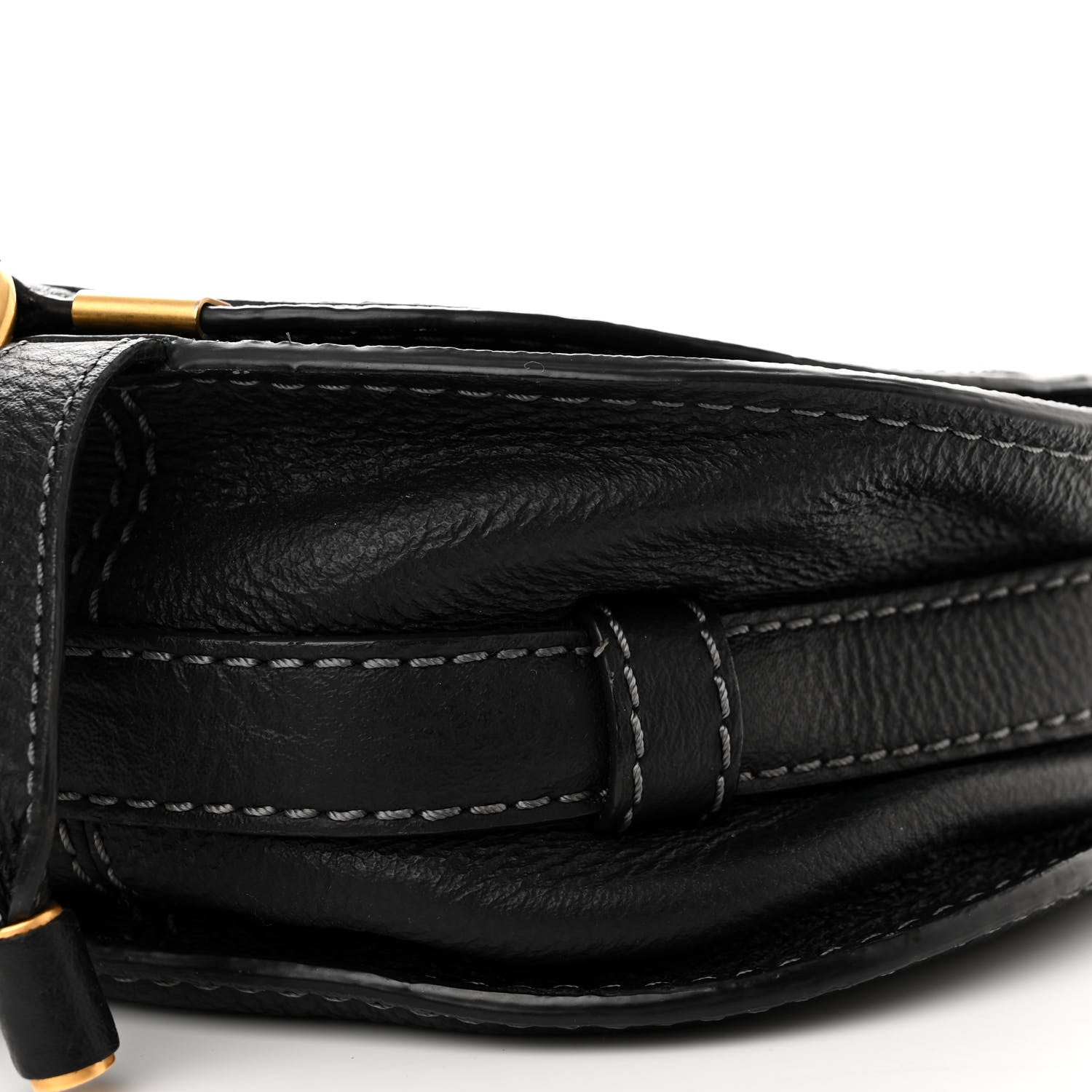 Chloe Grained Calfskin Small Marcie Saddle Bag Black 11 of 11