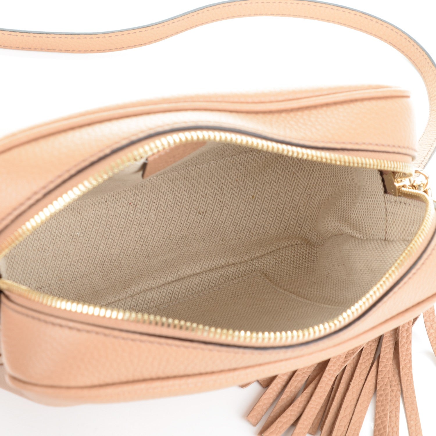 Gucci Pebbled Calfskin Small Soho Disco Bag Rose Beige 5 of 7