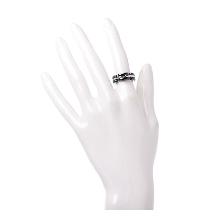 Chanel 18K White Gold Ceramic Medium Ultra Ring 49 4.75 Black 2 of 5