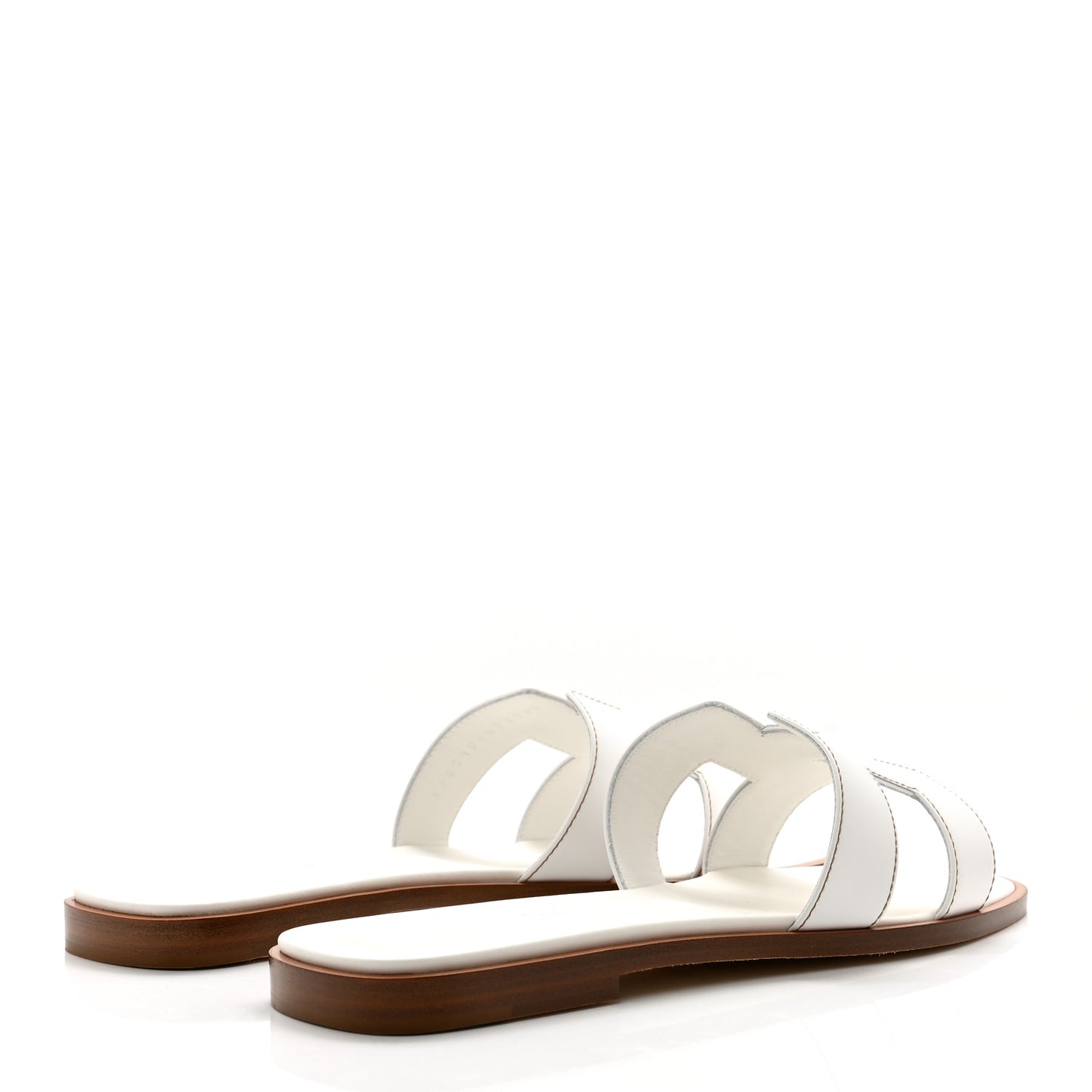 Box Calfskin Oran Sandals 38 White
