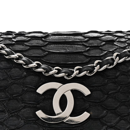 Chanel Snakeskin Mini  Flap Black 8 of 11