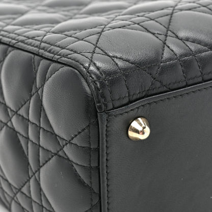 Christian Dior Lambskin Cannage Large Lady Dior Black 10 of 14
