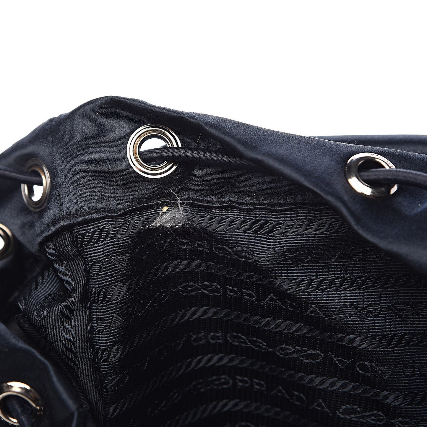 Satin Double Buckle Backpack Dark Blue