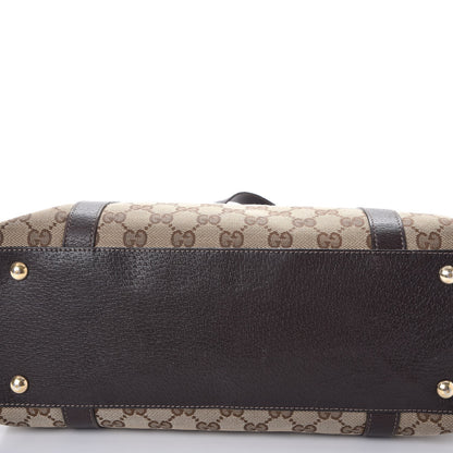 Gucci Monogram Medium Abbey Tote Brown 15 of 17