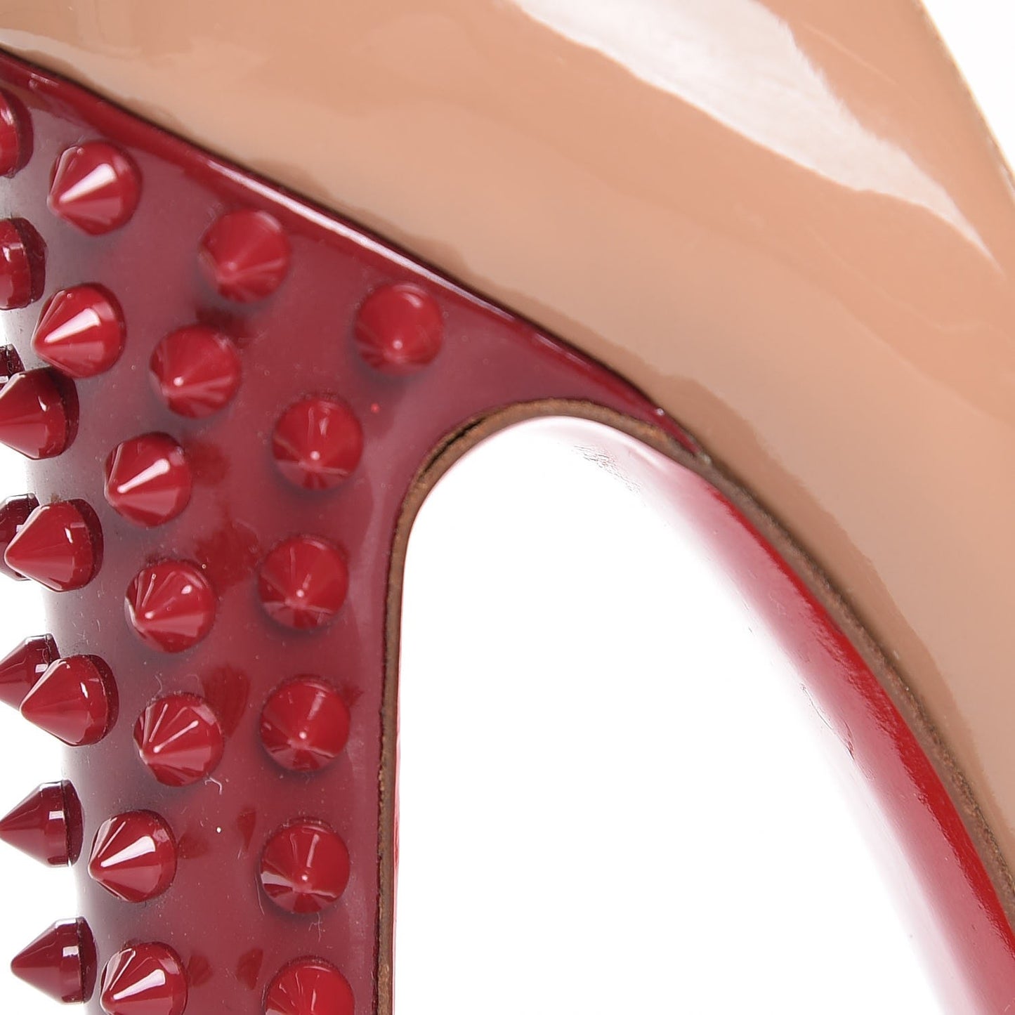 Patent Babel Clou 150 Platform Spikes Pumps 41 Nude Red