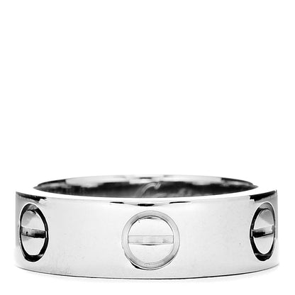 Cartier 18K White Gold 5.5mm LOVE Ring 49 4.75 1 of 5