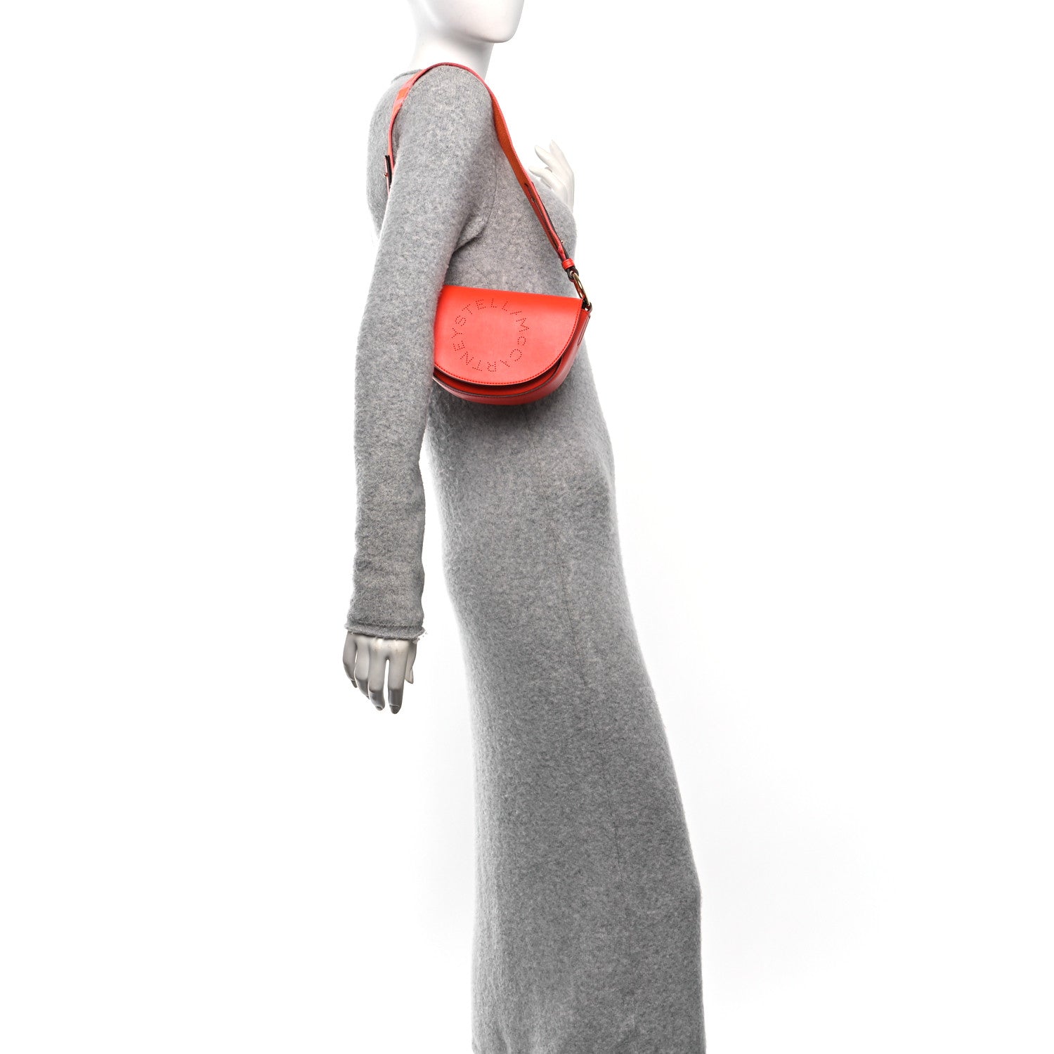 Stella McCartney Eco Soft Alter Nappa Perforated Logo Mini Marlee Flame 2 of 10