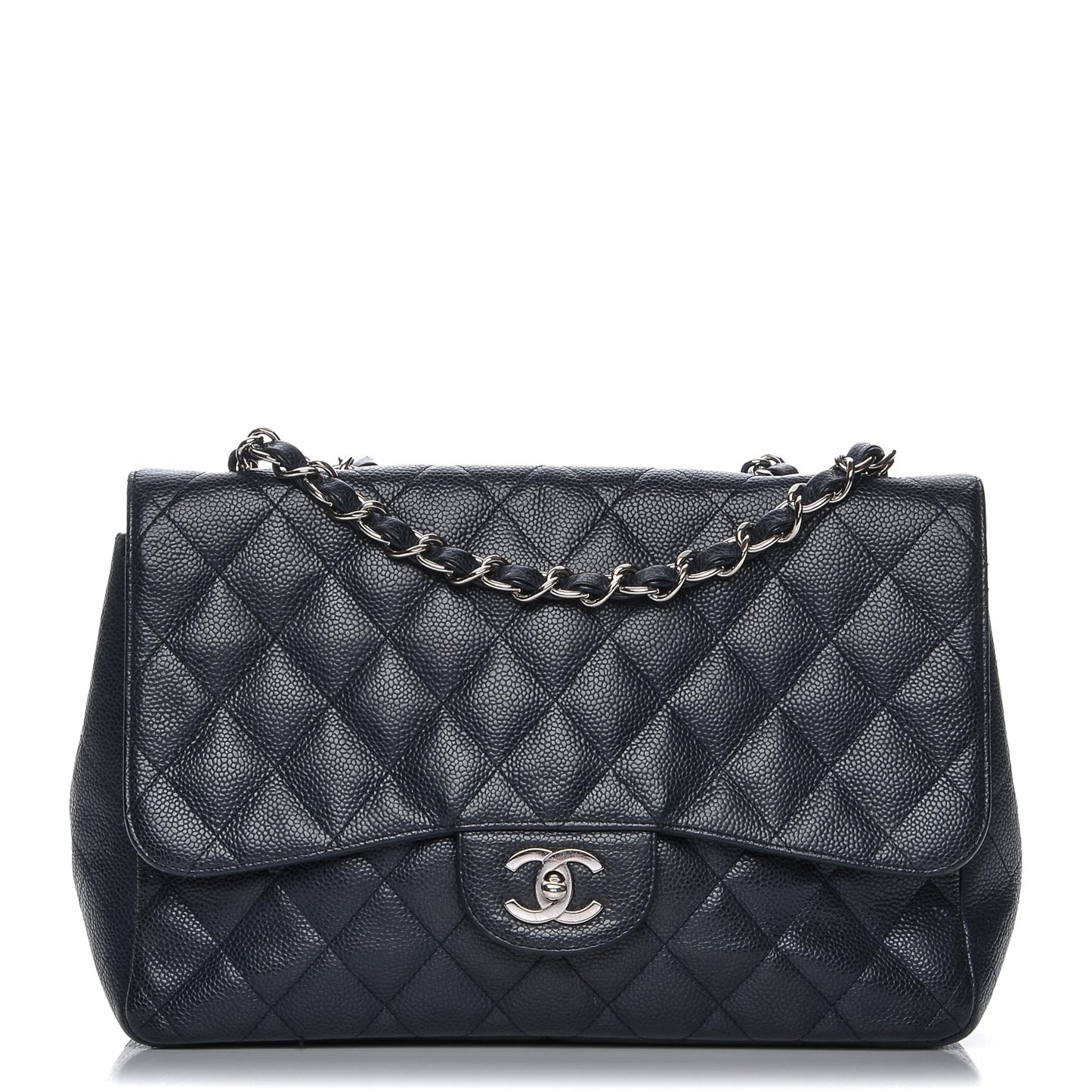 Caviar Quilted Jumbo Single Flap Black