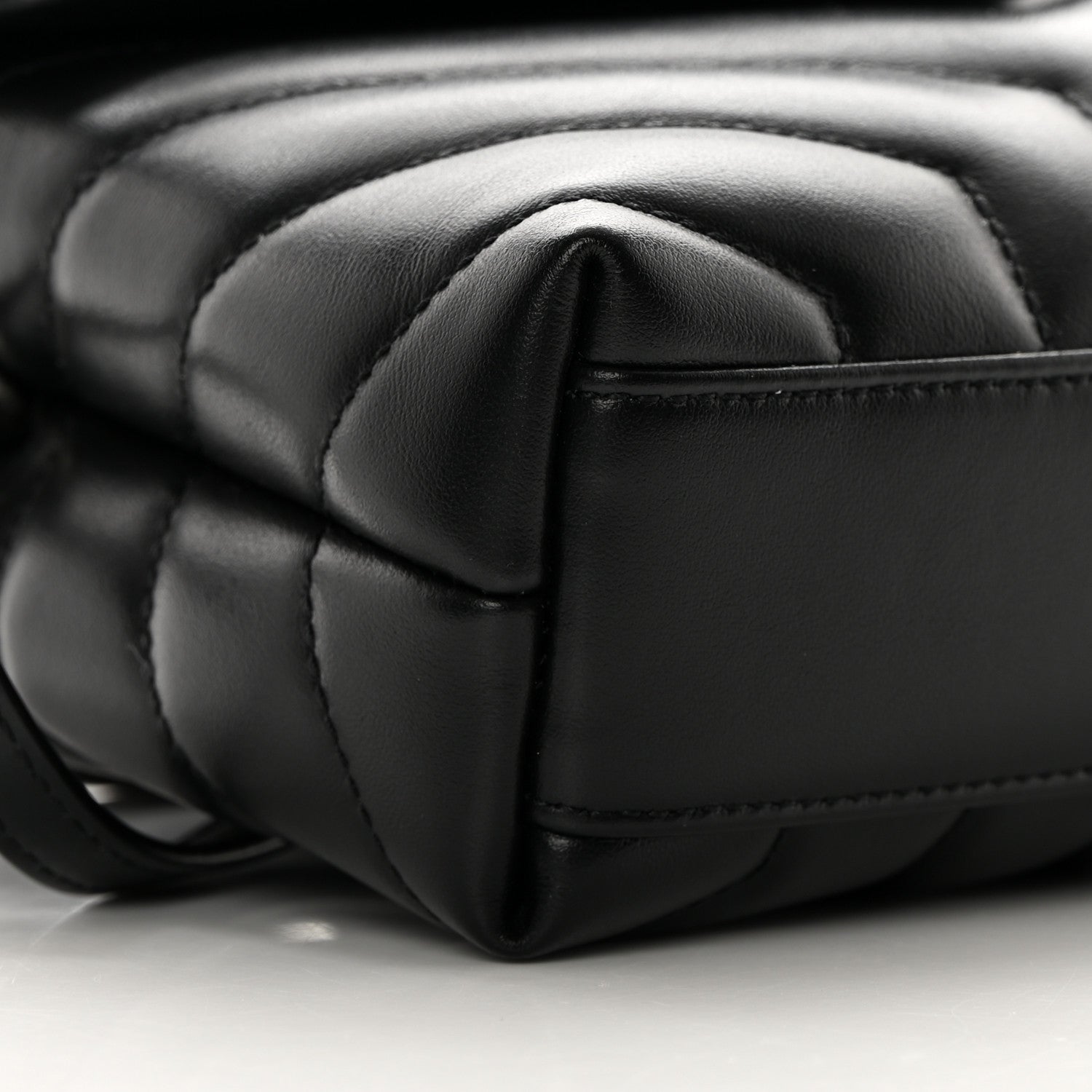 Saint Laurent Calfskin Y Quilted Monogram Toy Loulou Crossbody Bag Black 9 of 13