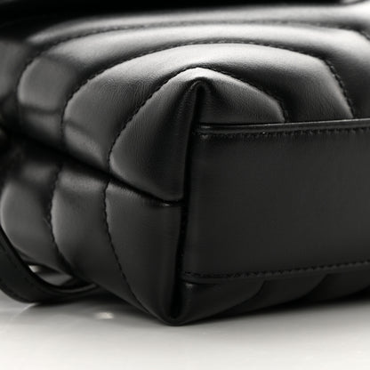 Saint Laurent Calfskin Y Quilted Monogram Toy Loulou Crossbody Bag Black 9 of 13