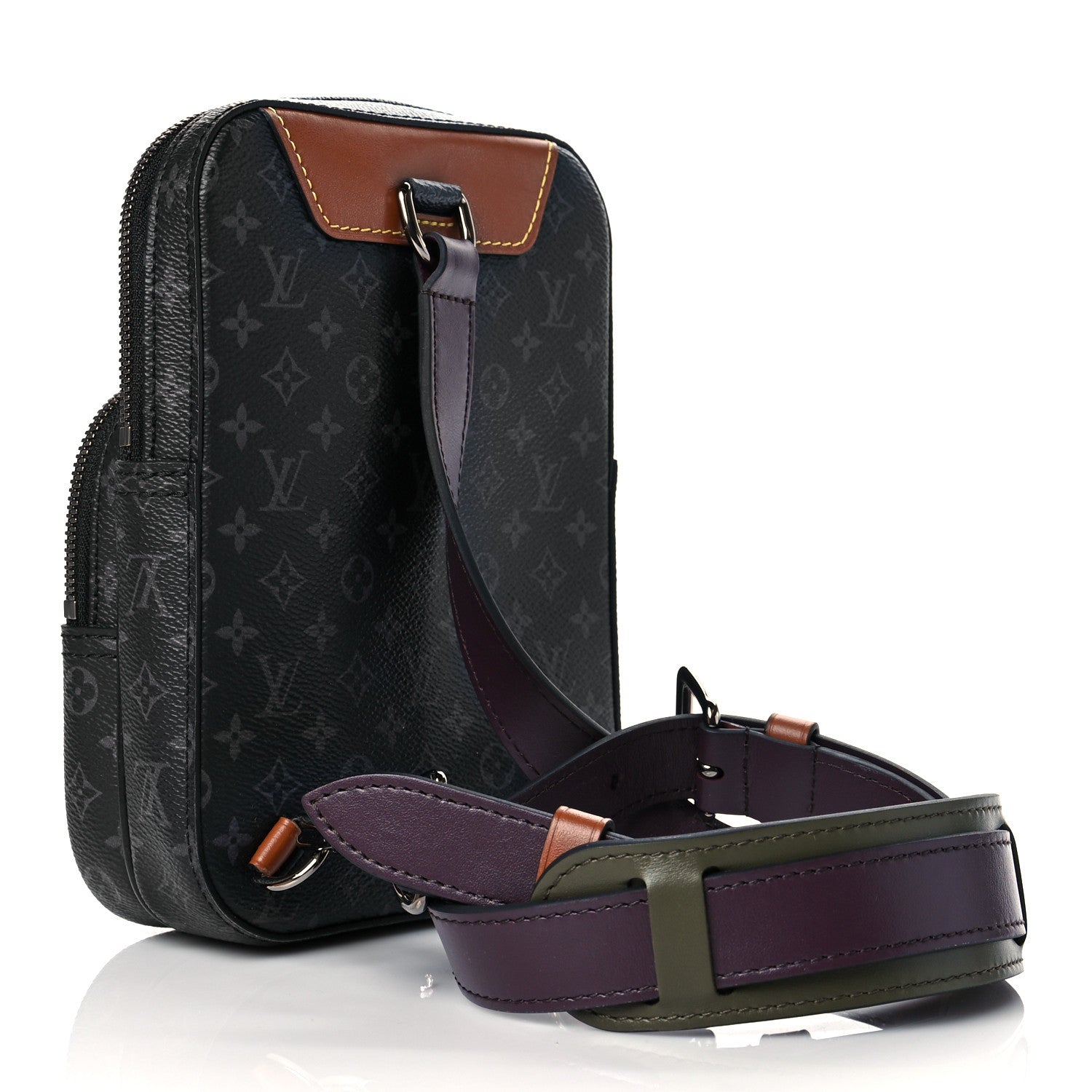 Louis Vuitton Monogram Eclipse Patchwork Amazone Sling Bag 3 of 10