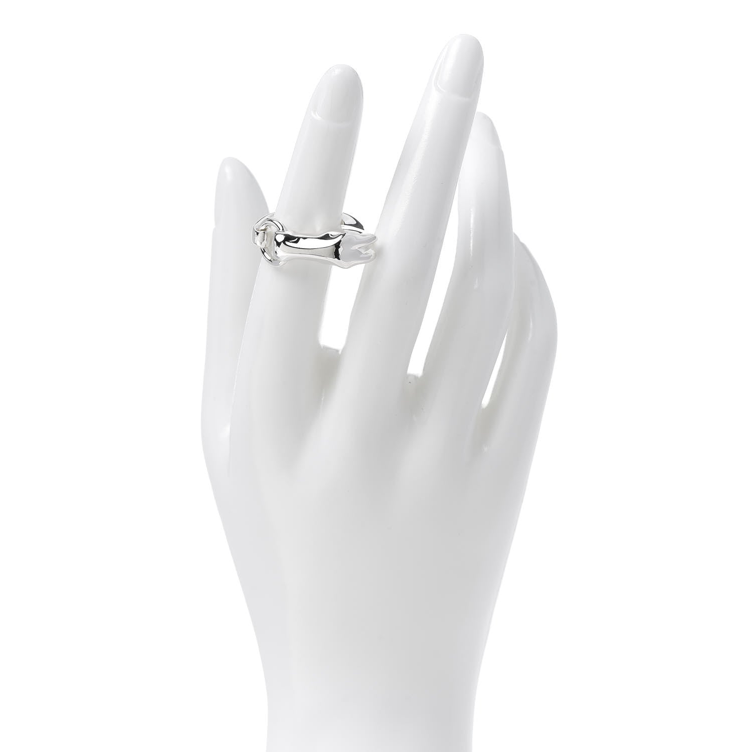 Hermes Sterling Silver PM Galop Ring 50 5.25 2 of 5