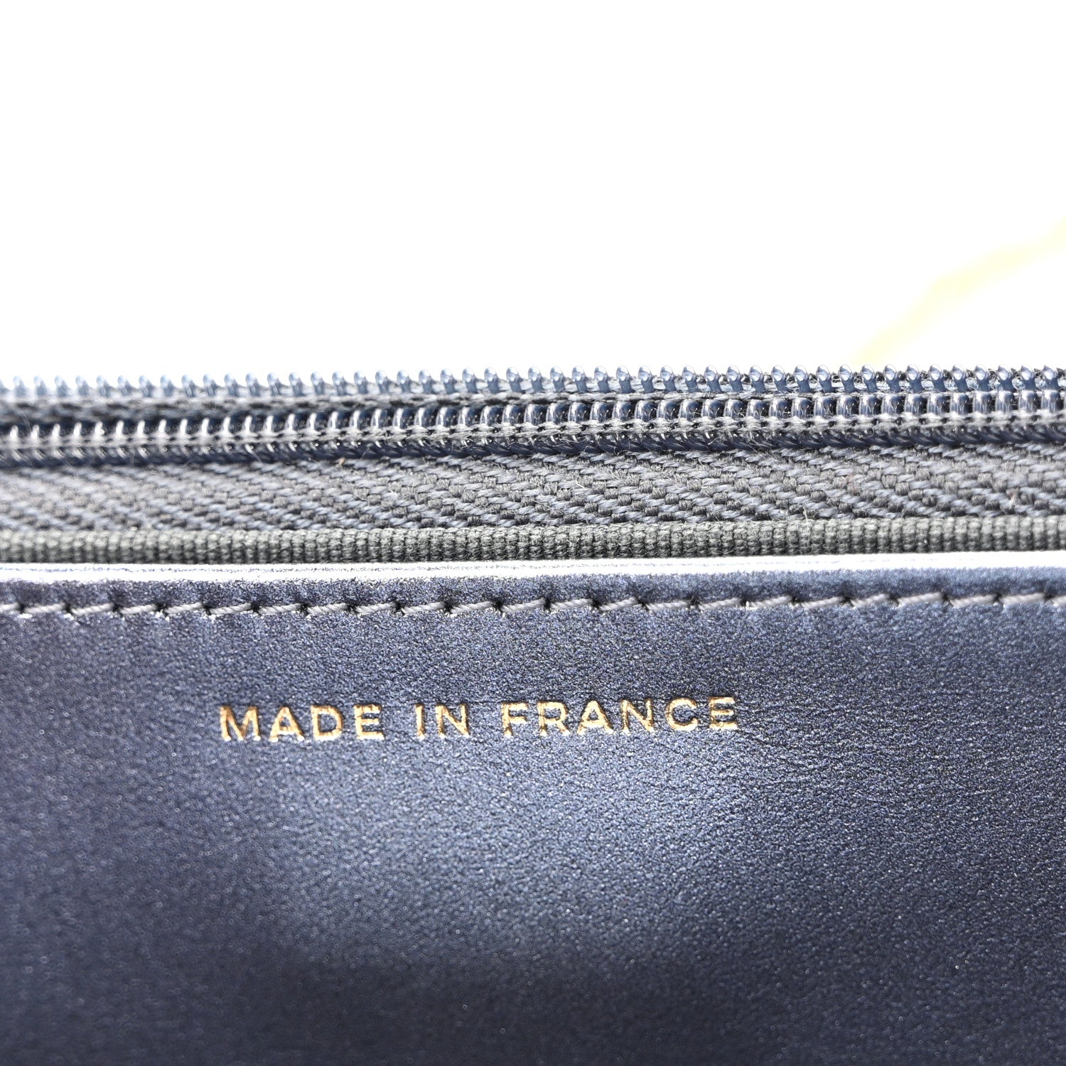 Chanel Metallic Calfskin Quilted Wallet On Chain WOC Navy Blue 7 of 12