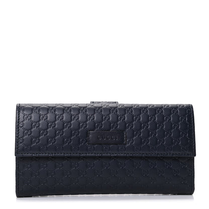 Gucci Microguccissima Continental Flap Wallet Navy 1 of 9