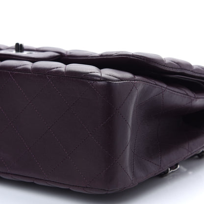 Chanel Lambskin Quilted Jumbo Double Flap Purple 9 of 9