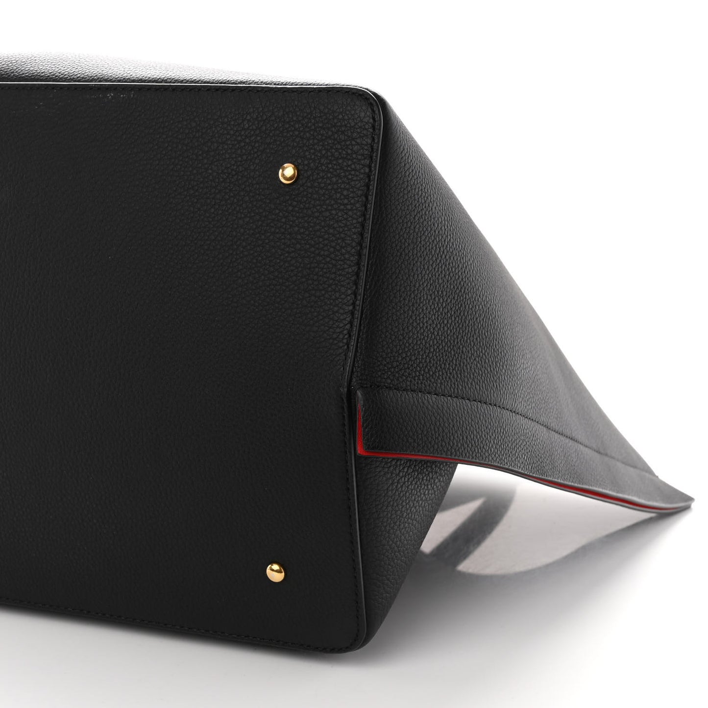 Grainy Calfskin Large VLogo Escape Shopper Black