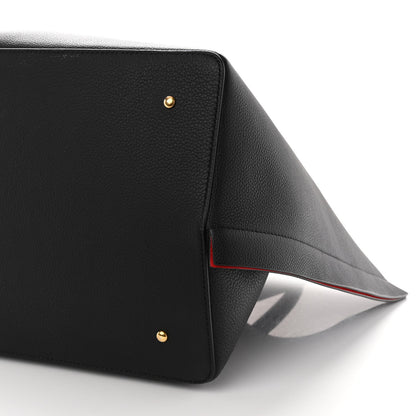 Valentino Garavani Grainy Calfskin Large VLogo Escape Shopper Black 9 of 10