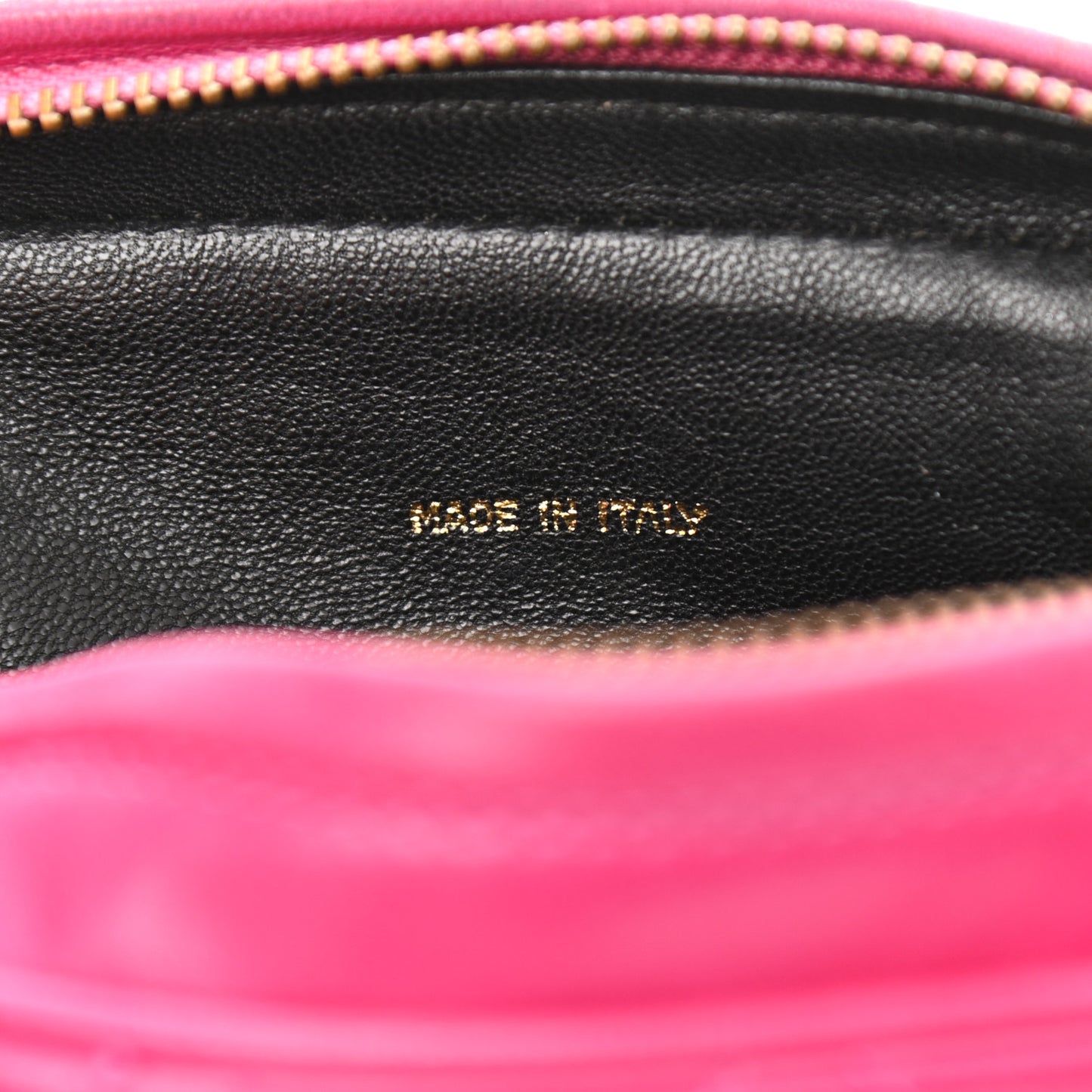 Lambskin Quilted Flap Tassel Camera Case Fuchsia