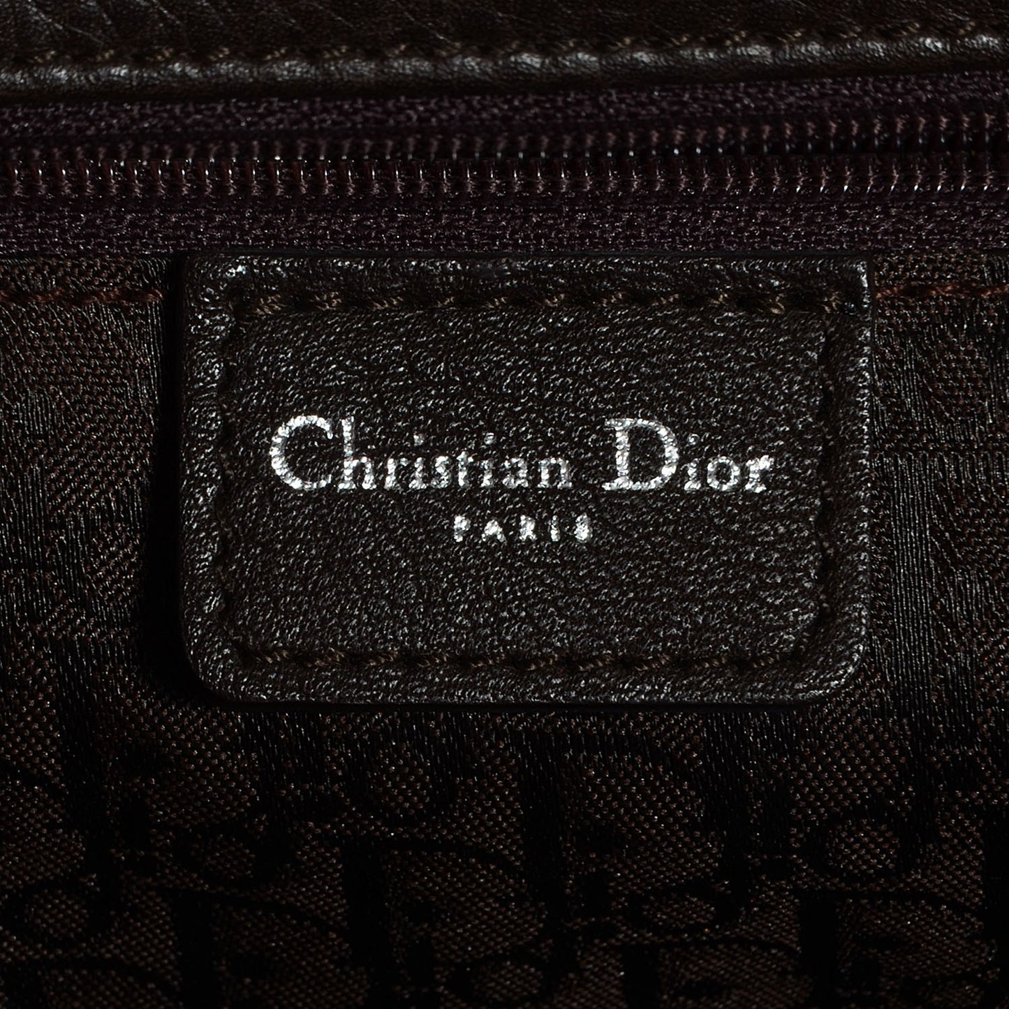 Leather Cannage Stitched Small Tote Brown