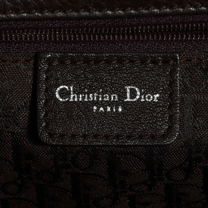 Christian Dior Leather Cannage Stitched Small Tote Brown 6 of 8