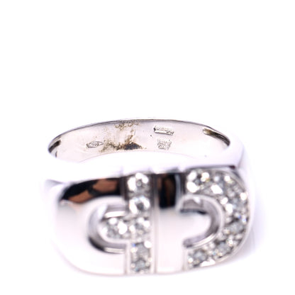 Bulgari 18K White Gold Diamond Parentesi Ring 54 6.75 6 of 7