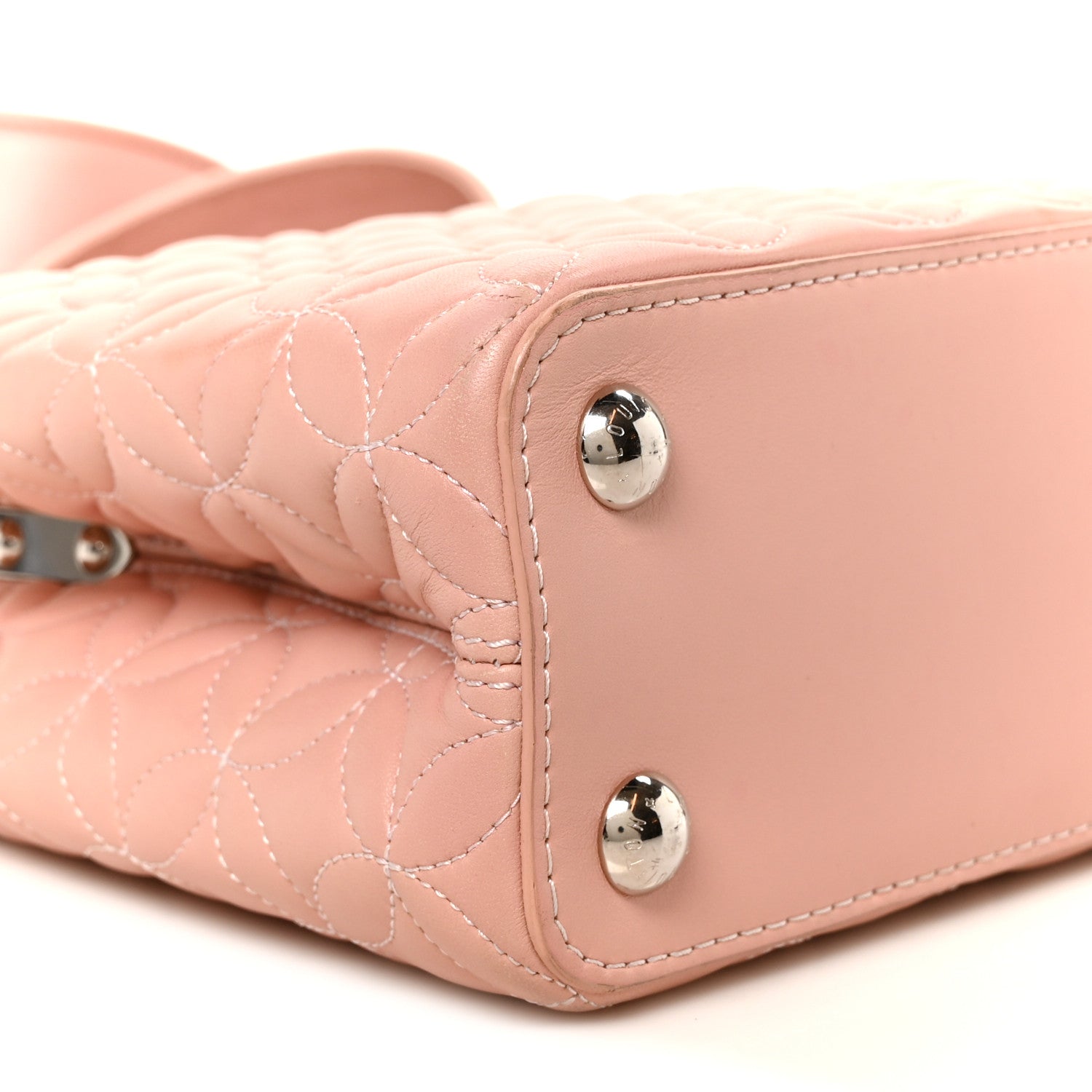 Louis Vuitton Lambskin Quilted Flower Capucines BB Pink 8 of 9